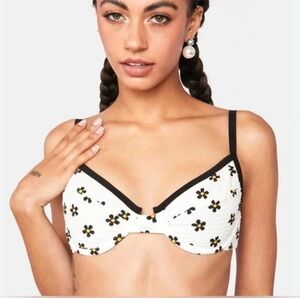 For Love & Lemons Brenda Daisy Print Bra Top NWT small